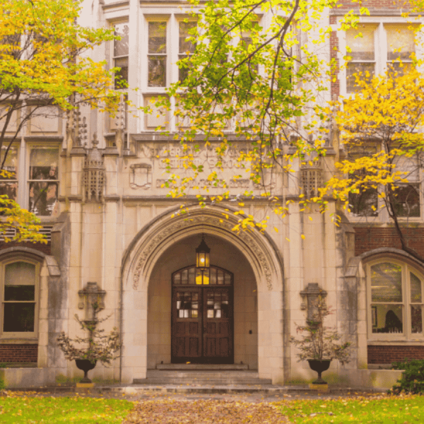 The front of the Chapman doors entrance to Medical Center North, the past and historic home of Vanderbilt University School of Medicine.